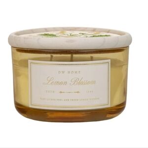 DW Home Lemon Blossom Triple-Wick Jar Candle - Decorative MOM Lid